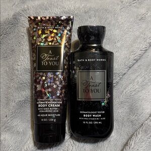 Bath & Body Works A Toast to You Body Wash and Body Cream Set